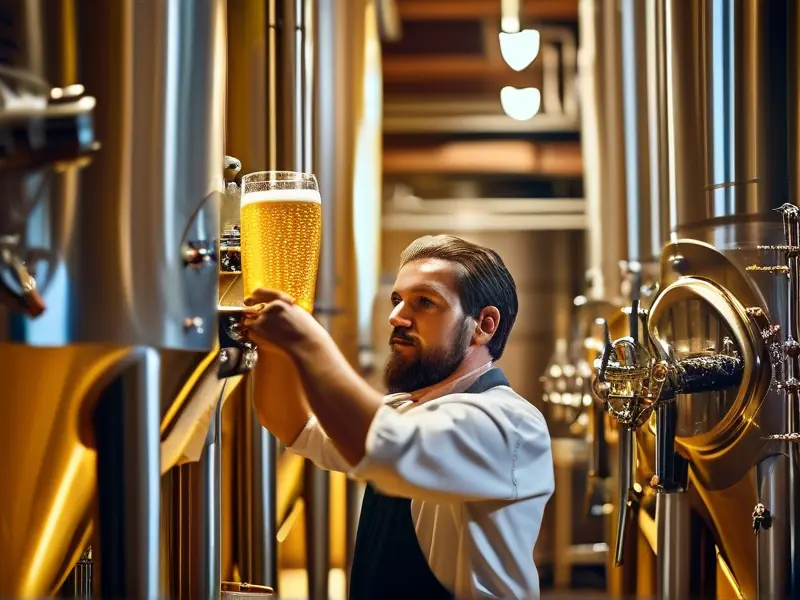 高度啤酒酿造工艺中的发酵过程