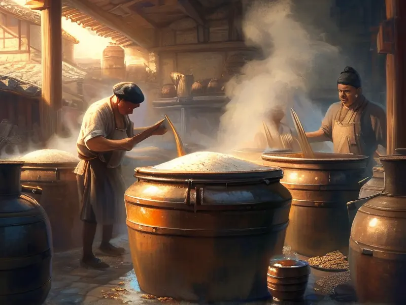 固态白酒酿造传统工艺现场