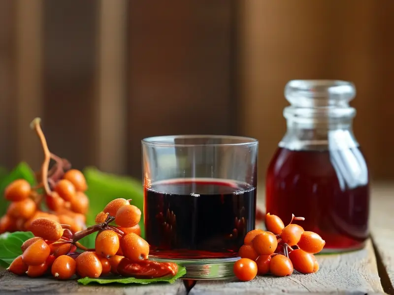 新鲜拐枣与自制拐枣酒对比展示