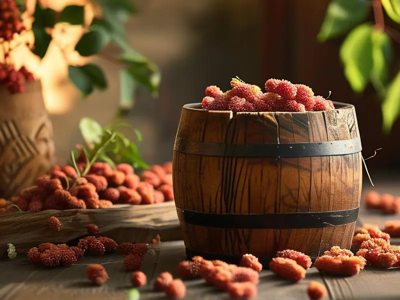 传统工艺制作拐枣酒的发酵过程实拍