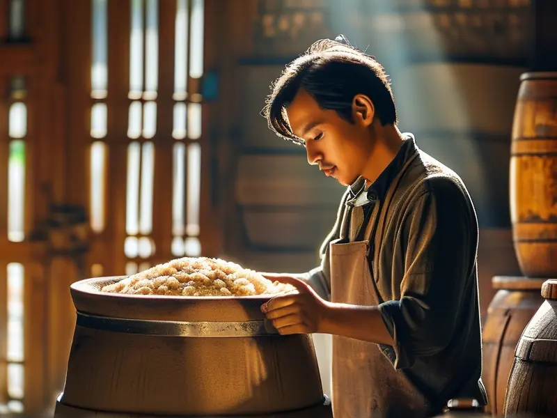 广东米酒传统酿造过程
