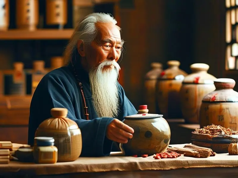 老中医配制骨刺消酒的过程