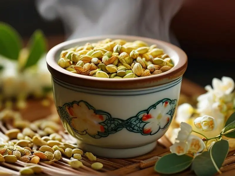 桂花与粮食混合发酵制作桂花白酒的过程