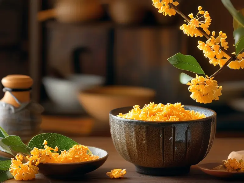 桂花酒酿制成品展示