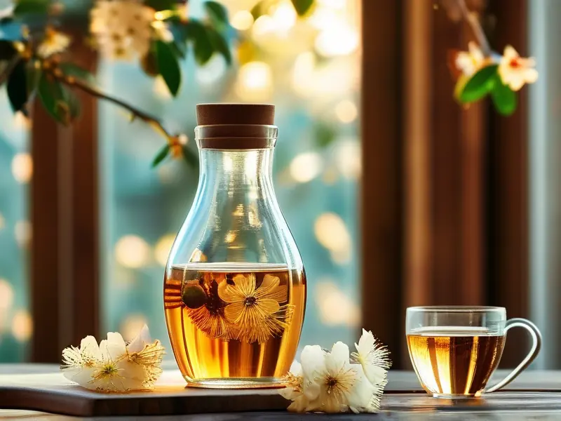 传统桂花酒酿制过程展示