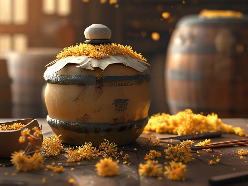 自制桂花酒的成品展示