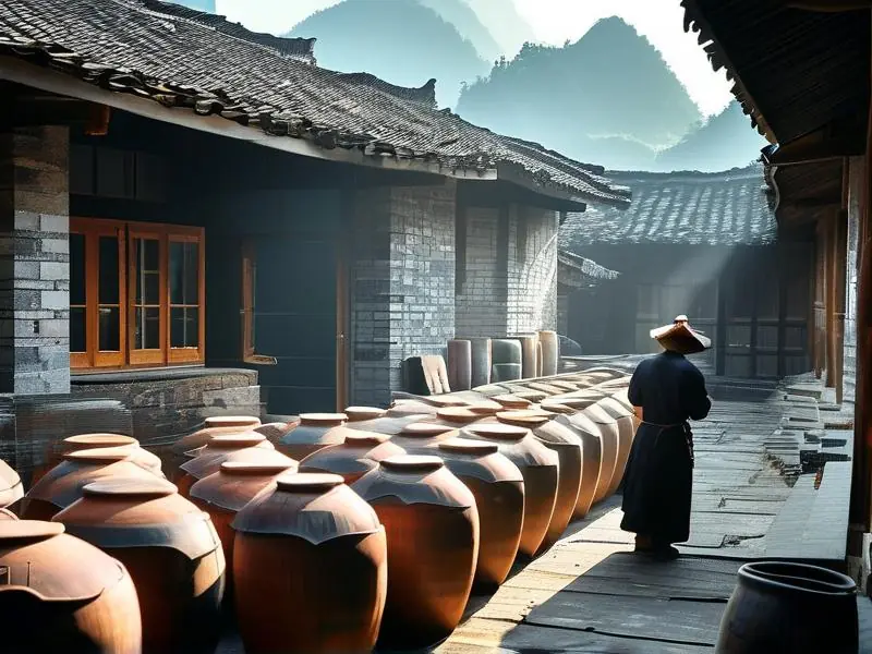 贵州当台酒业传统酿酒车间实景