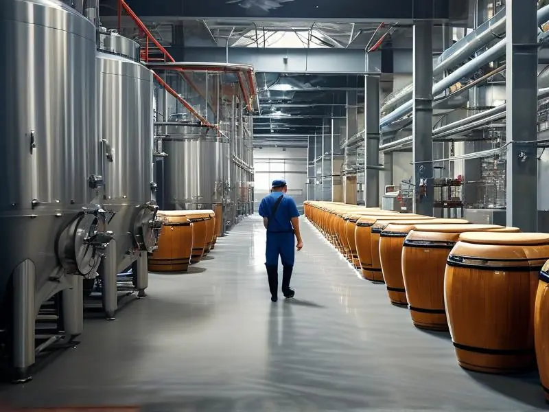 国台国标酒传统与现代结合的酿造工艺现场