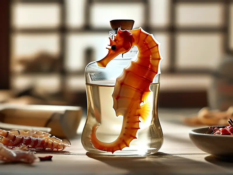 海马泡酒制作过程实拍图