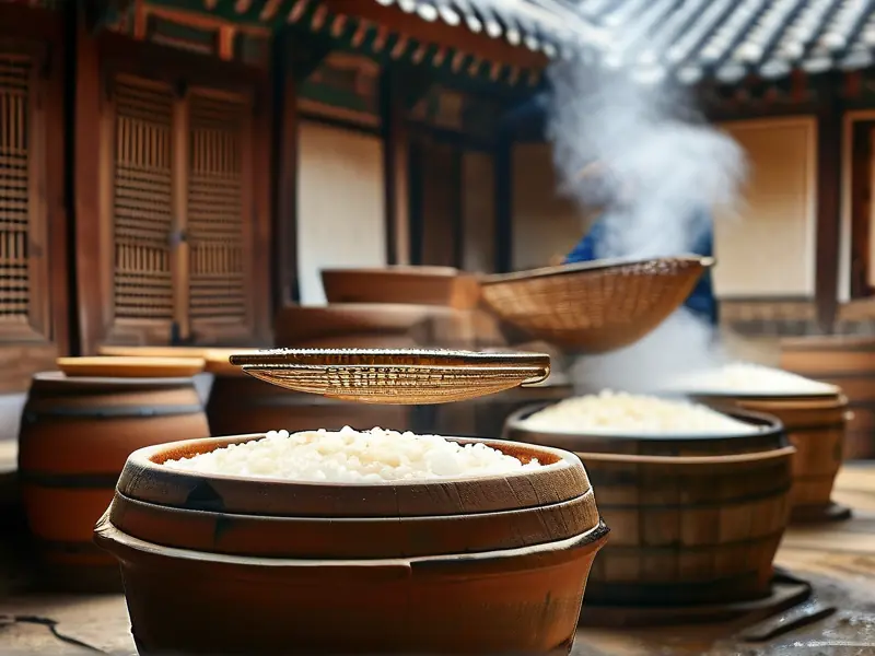 韩国传统烧酒酿造过程实拍