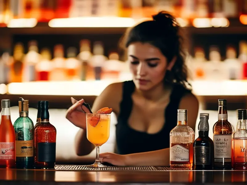 合肥调酒学校学员调制鸡尾酒