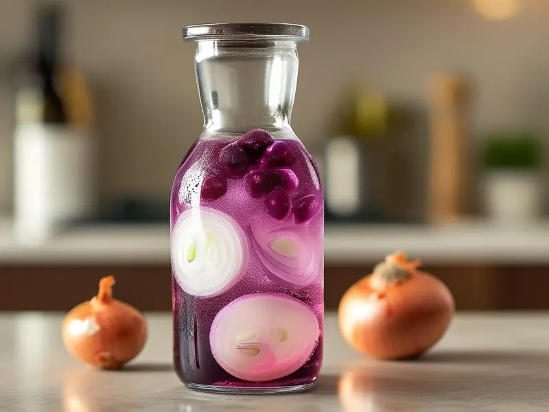 红酒泡洋葱制作过程实拍图