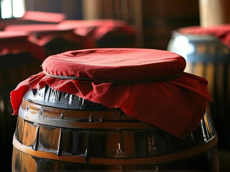 传统工艺花雕酒发酵过程实景