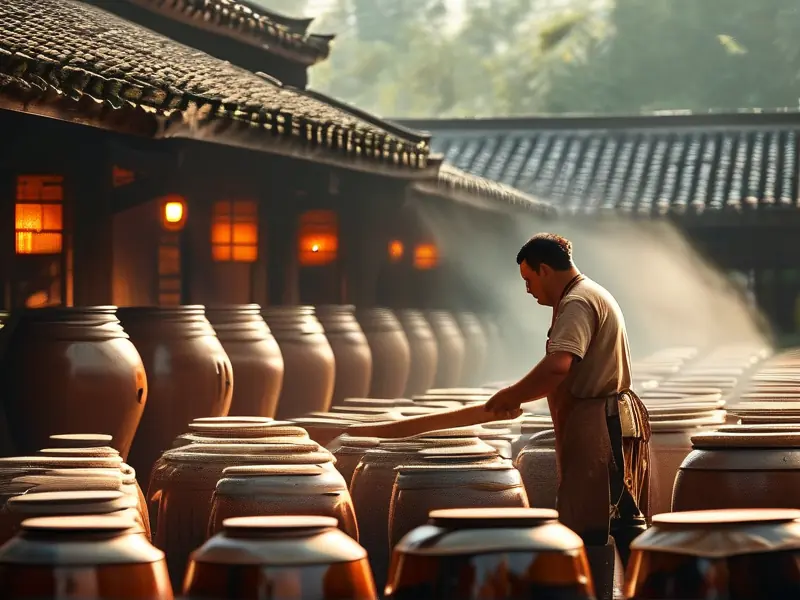 华都酒厂传统酿酒工艺实景展示