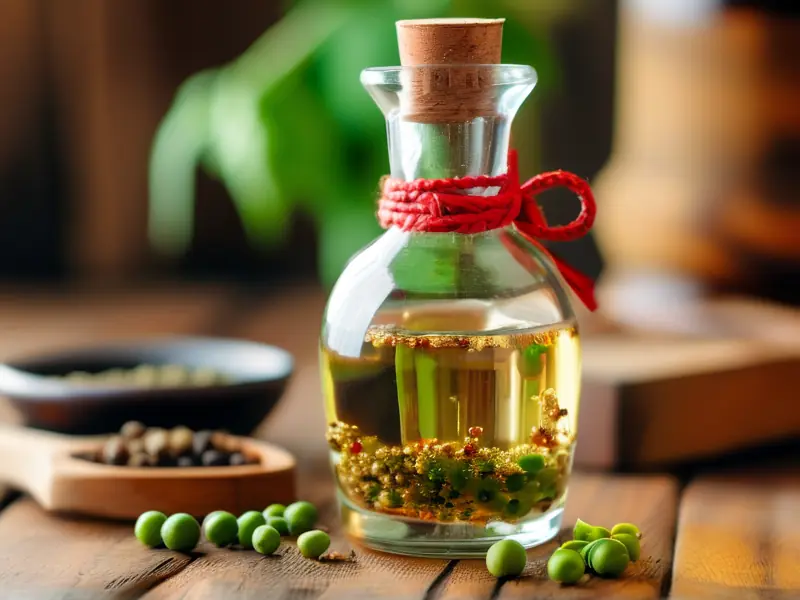 自制花椒酒原料与容器展示