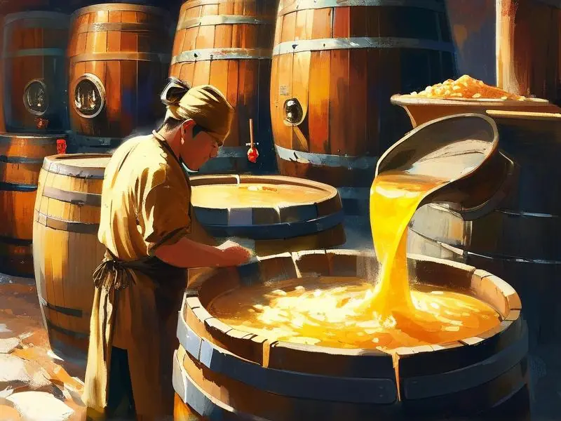 传统黄酒酿造工艺现场展示