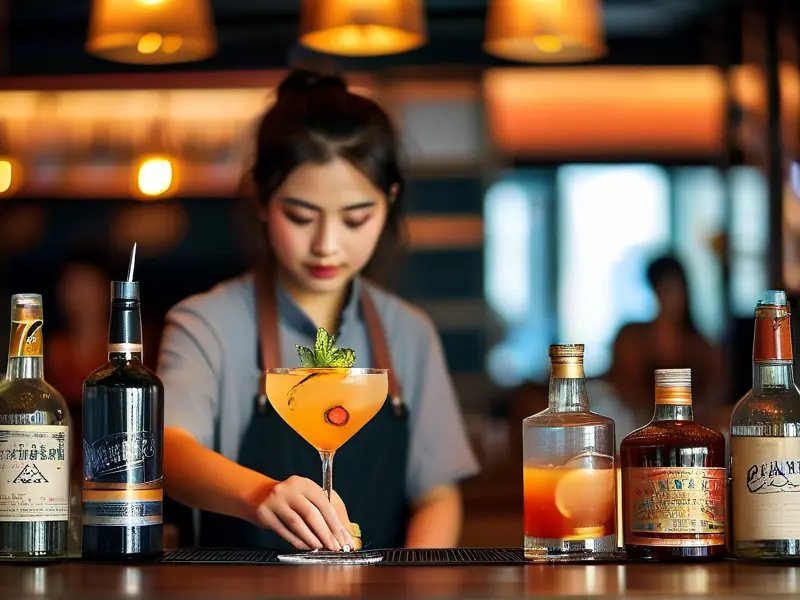 湖南调酒师培训现场教学