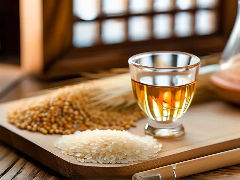 不同粮食与52度白酒的对比展示