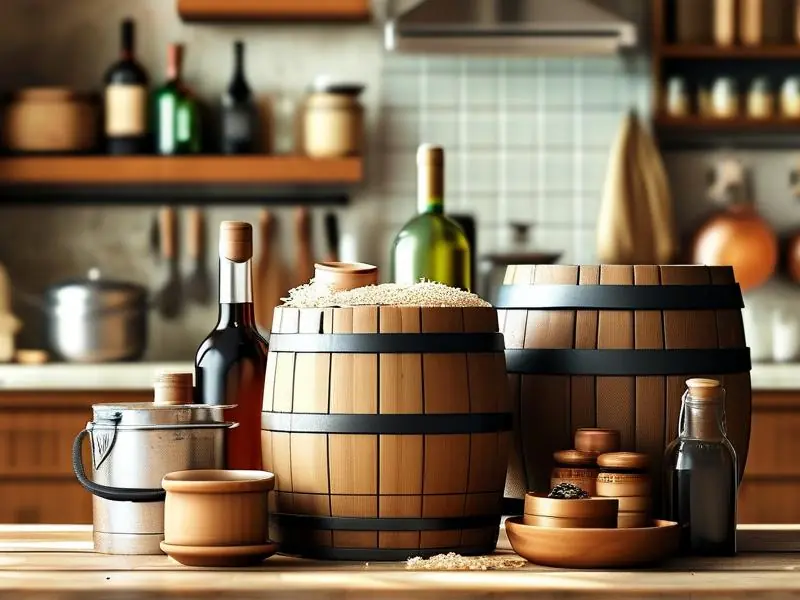 家庭自制白酒工具和原料展示
