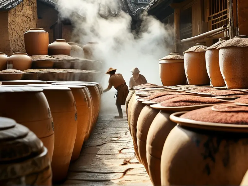 传统酱香型白酒酿造过程实景展示