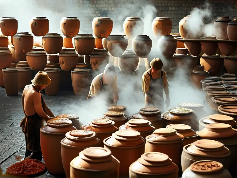 传统酱香型白酒酿造工艺现场