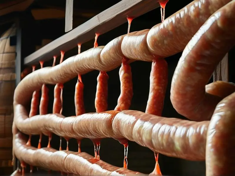 酒肠制作过程展示