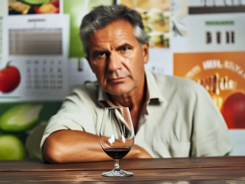 成功戒酒者将酒杯倒扣的象征性画面