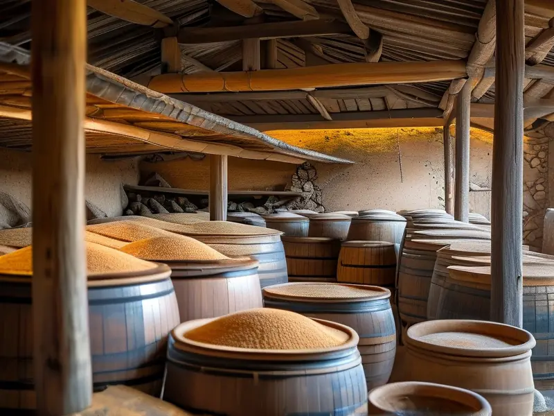 传统酒曲制作过程实拍图