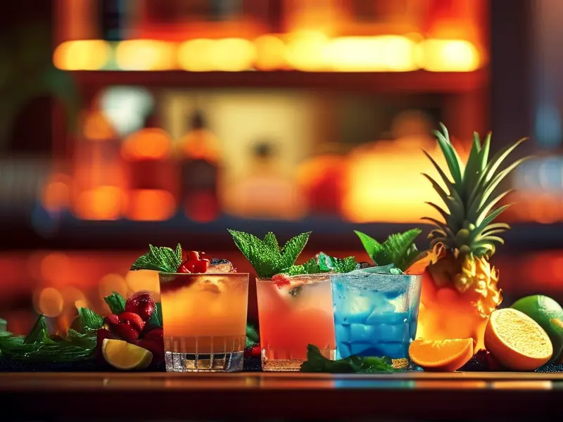 五款经典鸡尾酒展示