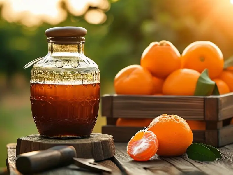 橘子白酒酿造材料与工具展示