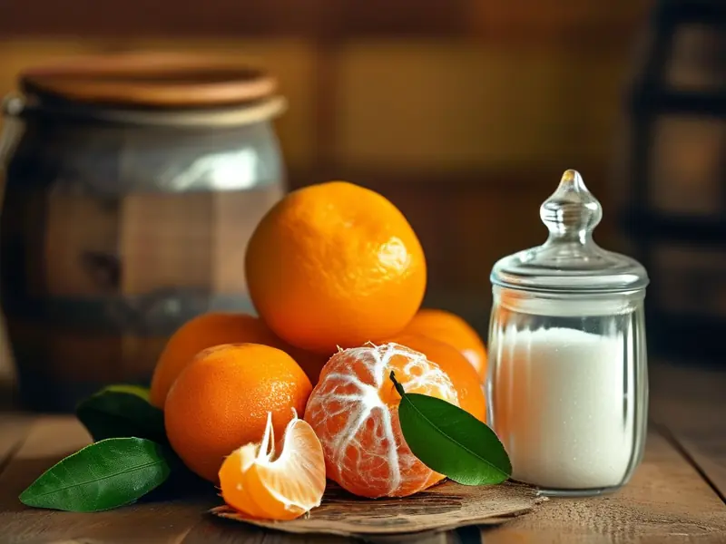 家庭自制橘子酒原料准备