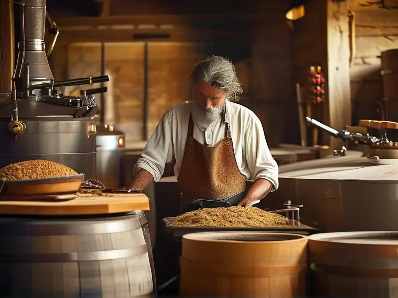 传统烤酒制作过程实景展示