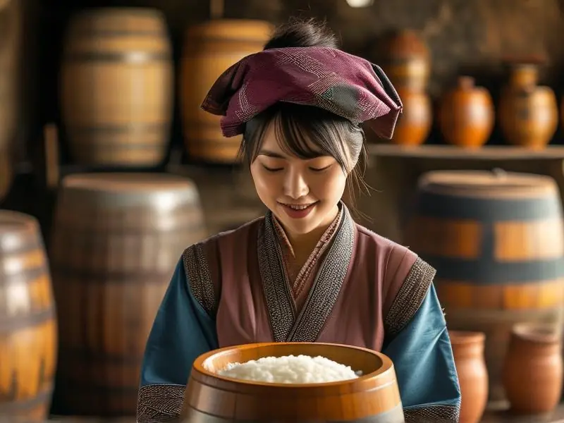 传统口嚼酒制作过程实拍