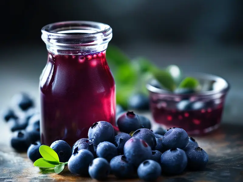 自制蓝莓酒成品展示