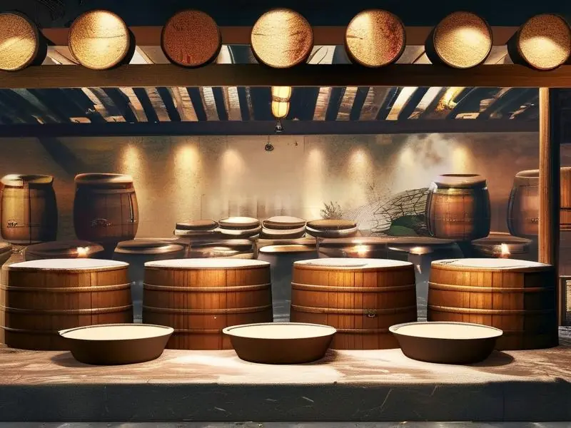 老五甑酿酒法传统操作场景