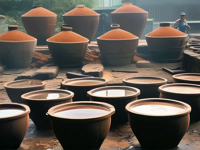 老五甑酿酒工艺实际操作现场