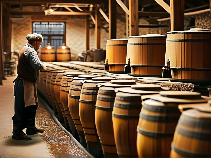 传统粮食酒酿造过程