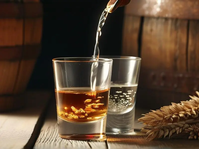 粮食酒和勾兑酒加水对比实验