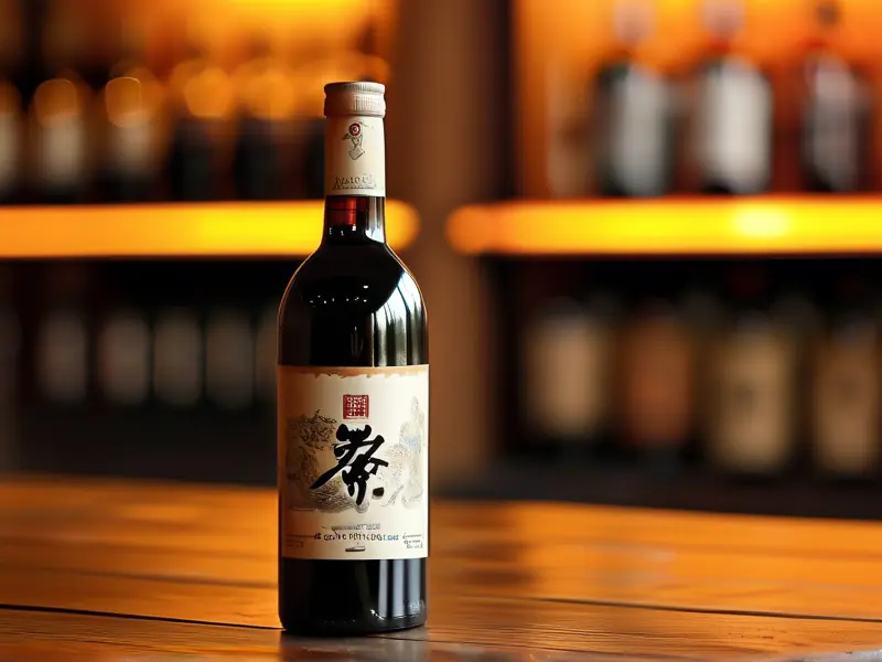利德53度天酿酒瓶身展示