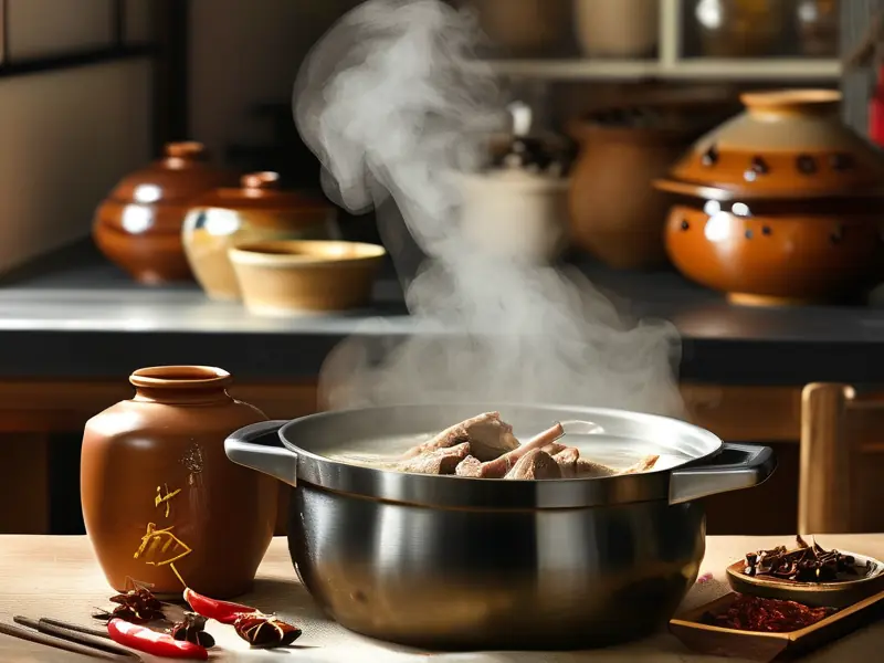 梅州羊肉煮酿酒成品展示