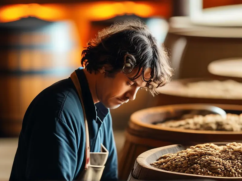 米酒酿造工艺流程视频中的发酵过程展示