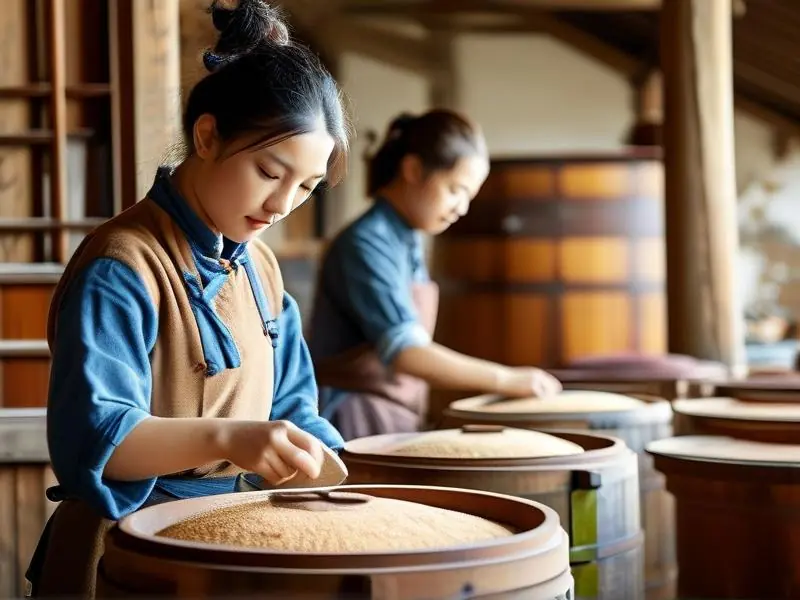 学员在南楼山酿酒技术网学习粮食酿酒技术
