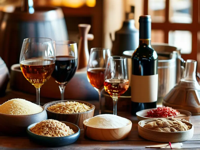 酿酒师比较不同酒曲样品