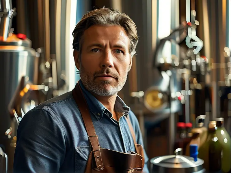 专业酿酒师操作不同酿酒设备