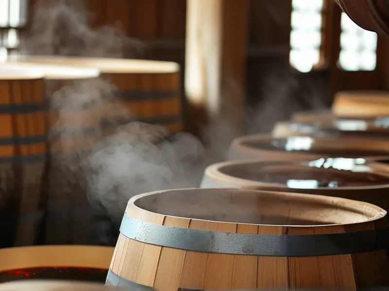 传统酿池白酒发酵过程实拍