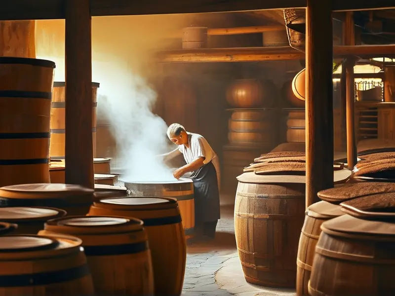 传统酿酒工艺现场实景展示
