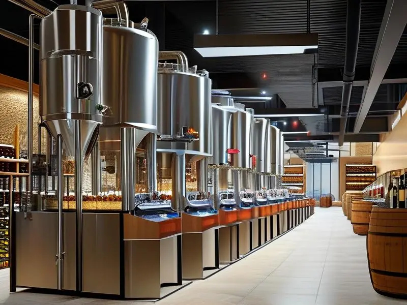 专业酿酒设备展示与操作场景