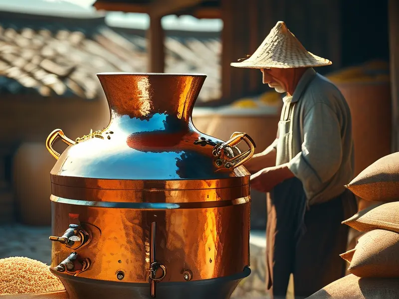 农村传统酿酒设备实景图