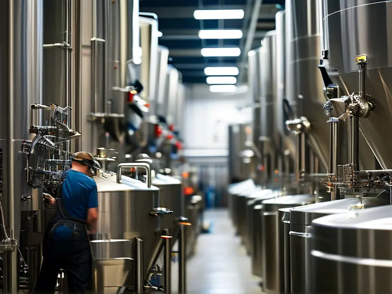 现代化酿酒设备生产线展示