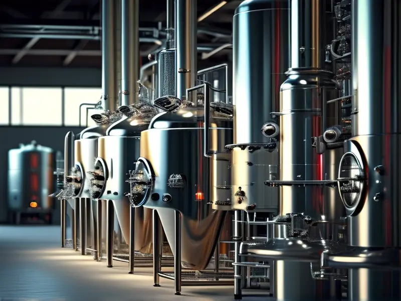 现代化酿酒制造设备展示